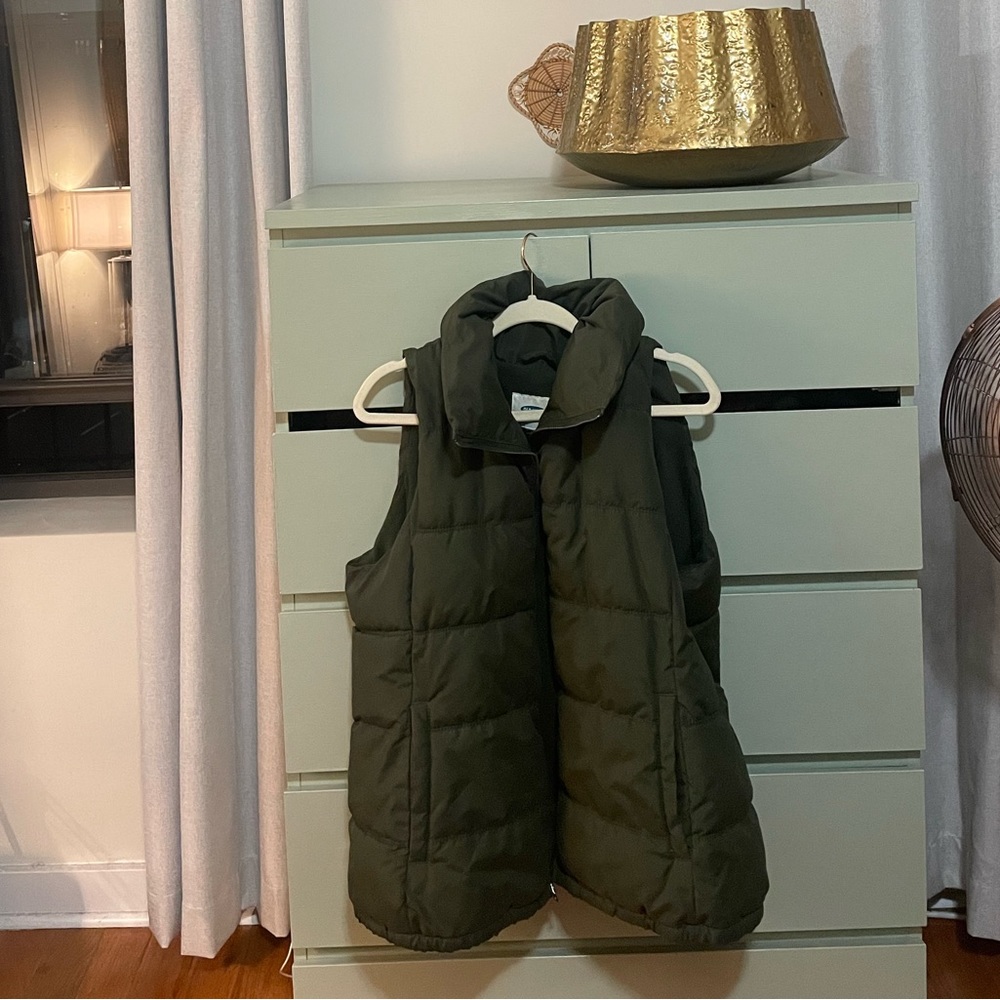 Hunter Green Fleece Lined Vest w Zipper